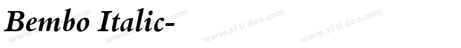 Bembo Italic字体转换
